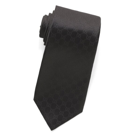 GUCCI Black Men's Made In Italy Designer Silk Tie - Picture 1 of 1